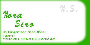 nora siro business card